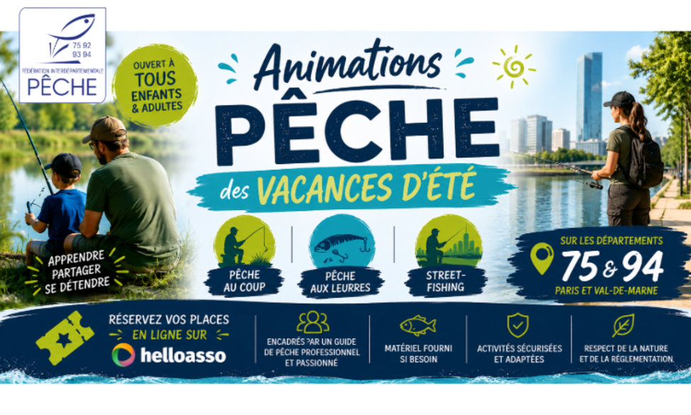 Cet été venez pêcher avec nous !